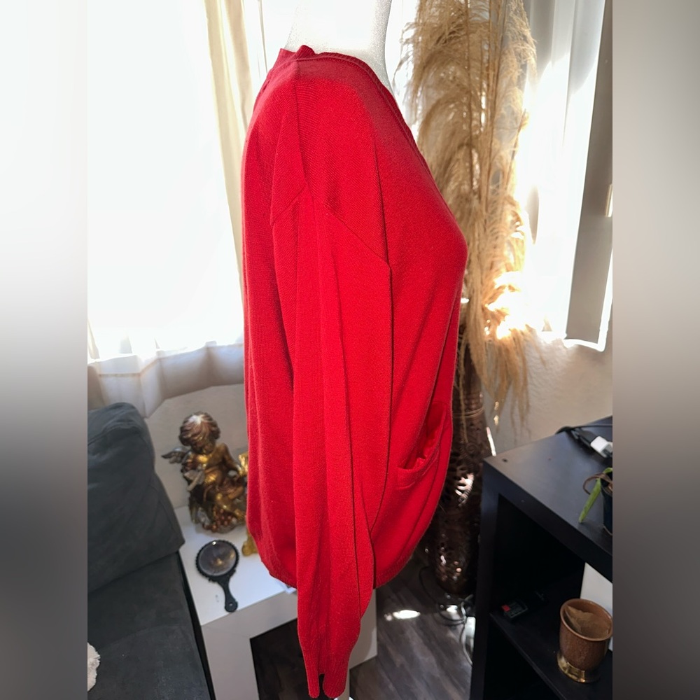 Redcat Red Cardigan Gold Button size L - Picture 2 of 11